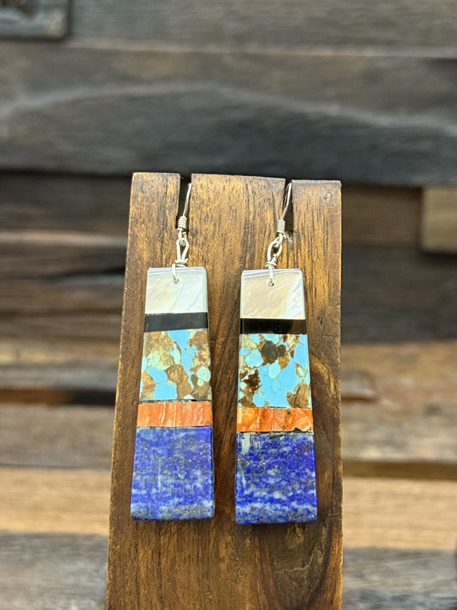 Mosaic Inlay Earrings by Torevia Crespin