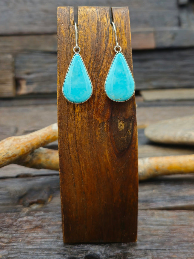 Sterling Silver Turquoise Earrings by Rena Begay