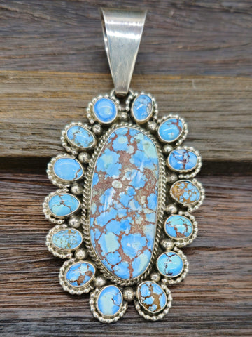 Alex Sanchez Sterling Silver & Turquoise Pendant