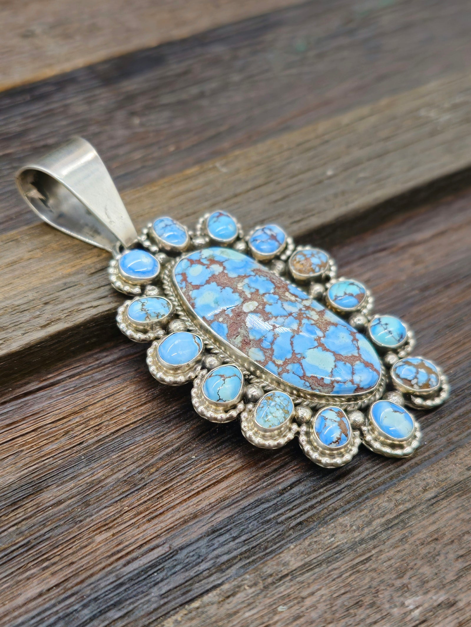 Large Golden Hills Cluster Pendant by E. Wylie