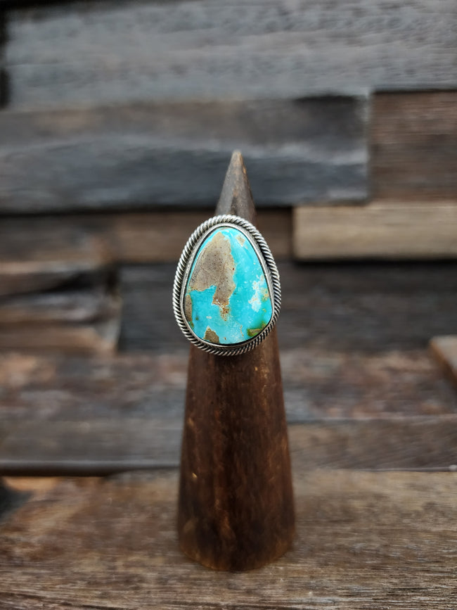 Leon Martinez Turquoise and Sterling Ring