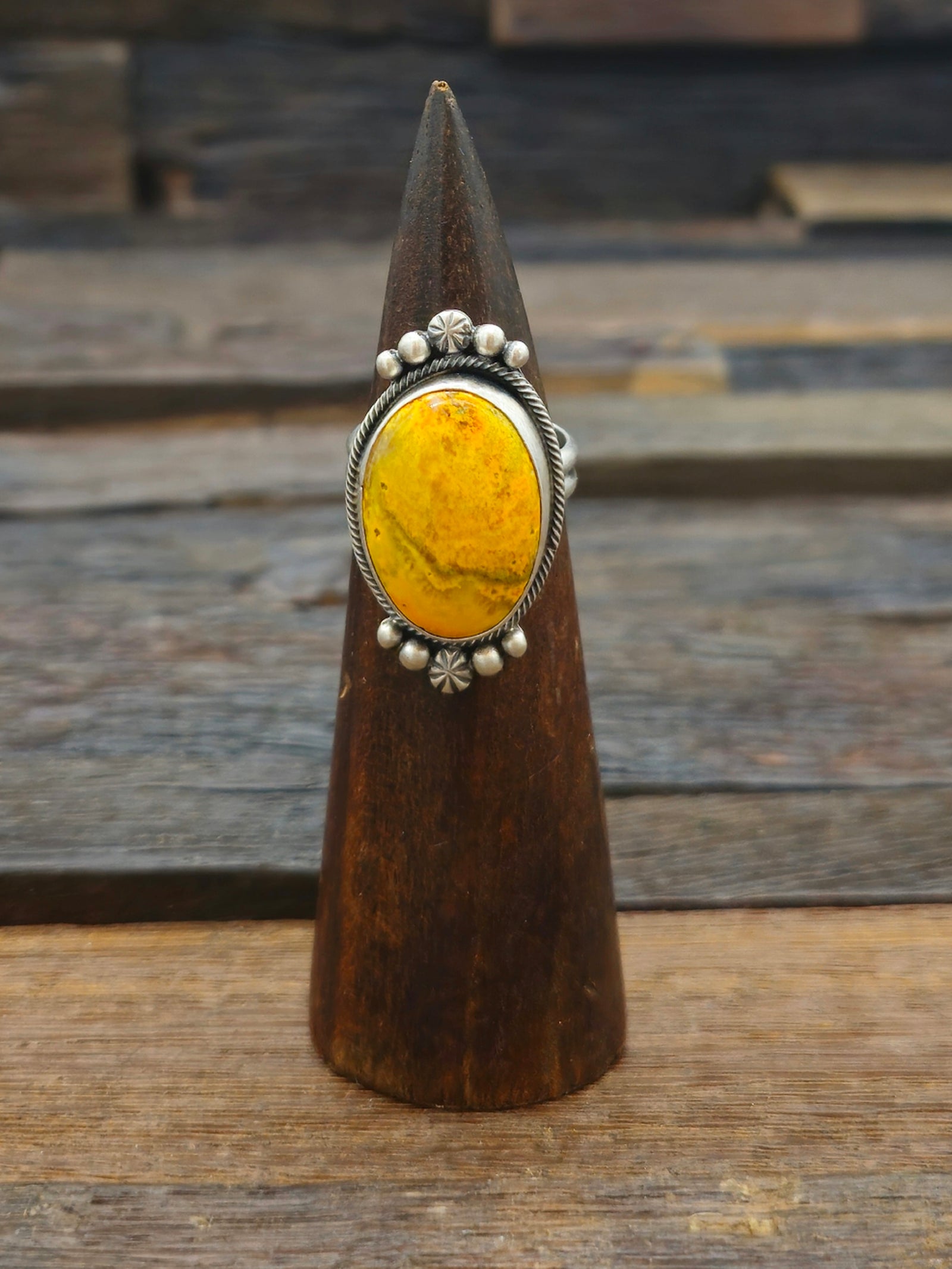 Bumblebee Jasper Ring by Jameson Garcia Size 9