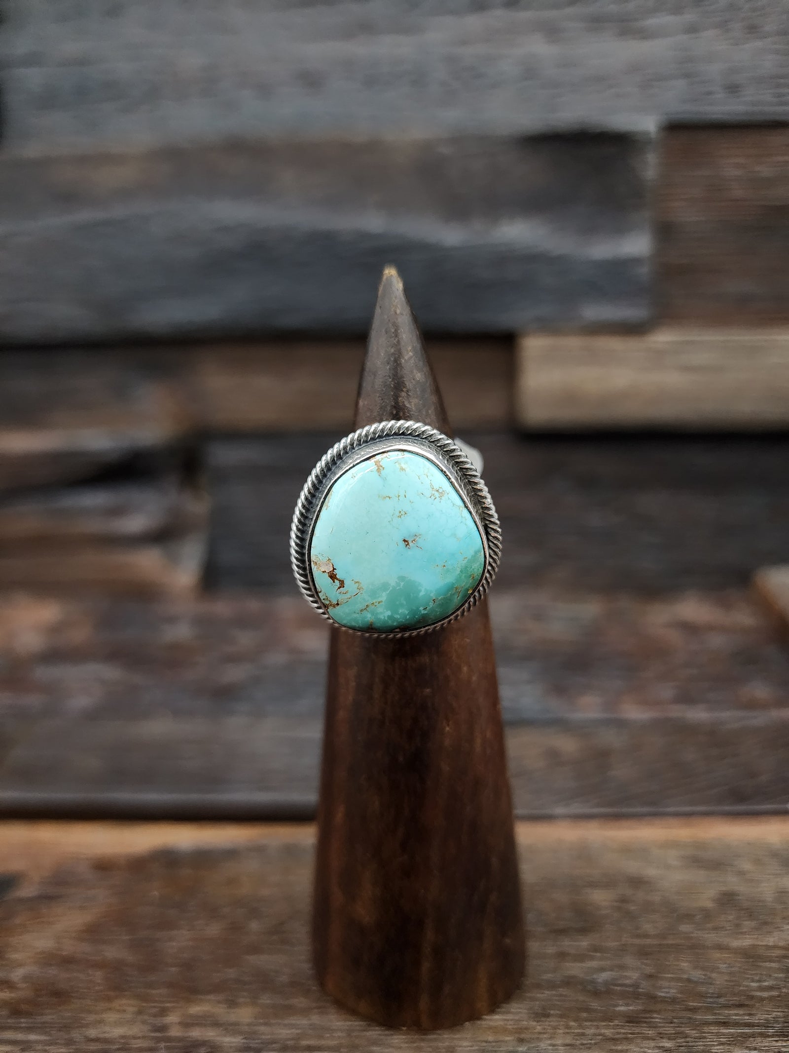 Leon Martinez Turquoise and Sterling Ring