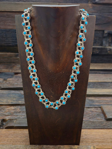 Small Kingman Turquoise Cluster Necklace by Ella Peters