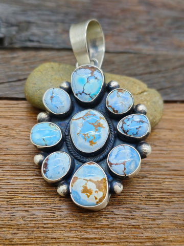 Golden Hill Turquoise Pendant by Geneva Apachito