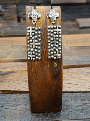 Oval Orange Spiny Oyster Post Earrings by Prescilla Smith