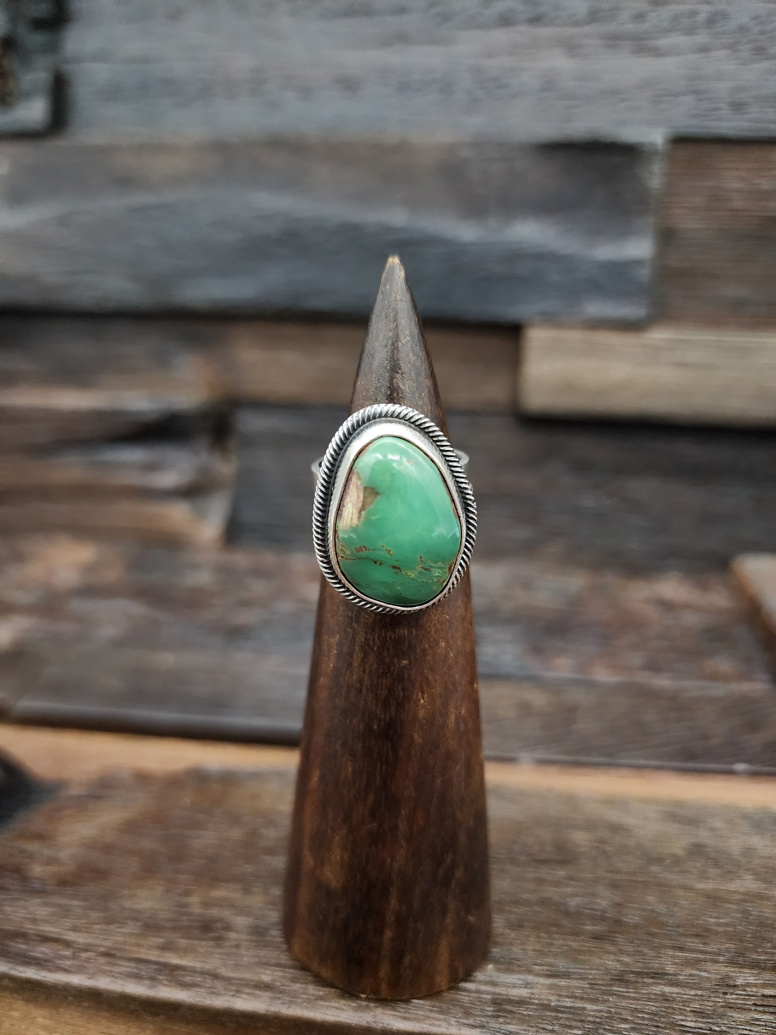 Leon Martinez Turquoise and Sterling Ring