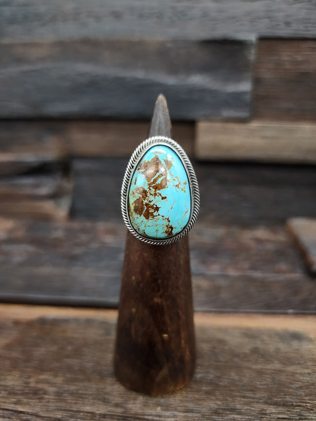 Leon Martinez Turquoise and Sterling Ring