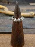 Heart and Star Stamped Open Ring by Sunshine Reeves Size 9.5