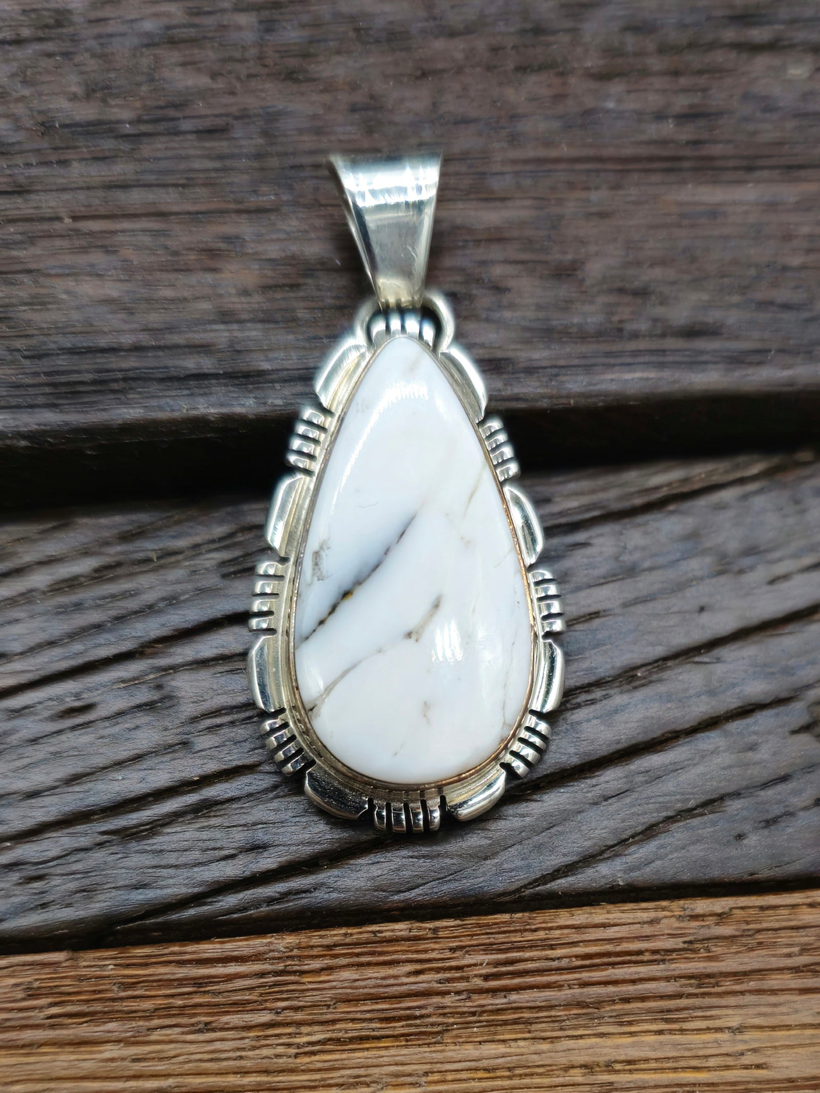 White Buffalo Pendant by Nila Johnson