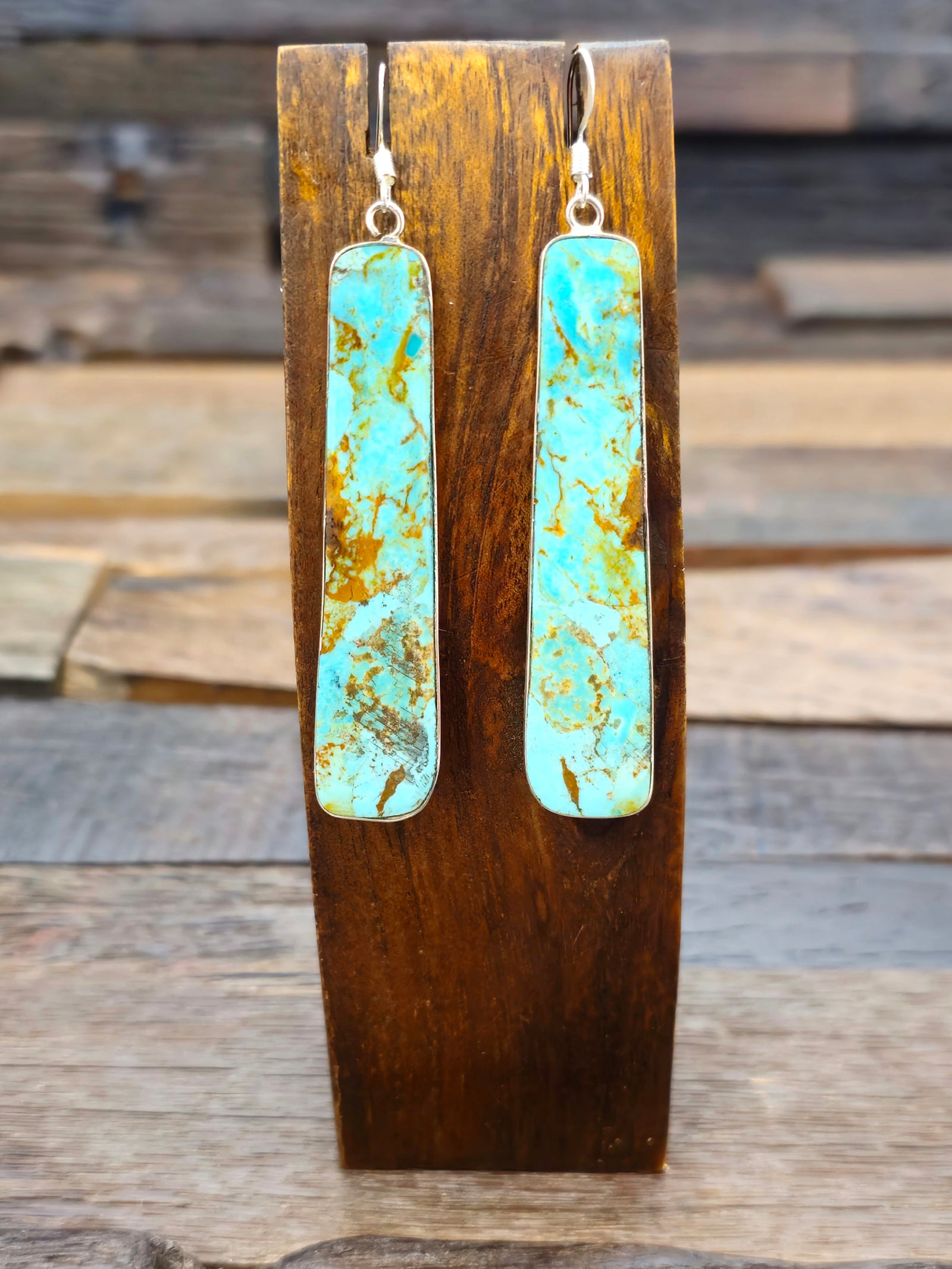 Turquoise and Sterling Silver Slabs by Veronica Tortalita