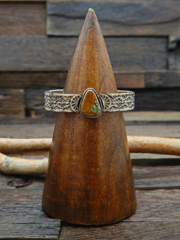 Sterling Silver Cowboy Hat and Lasso  Bracelet by Bobby Platero