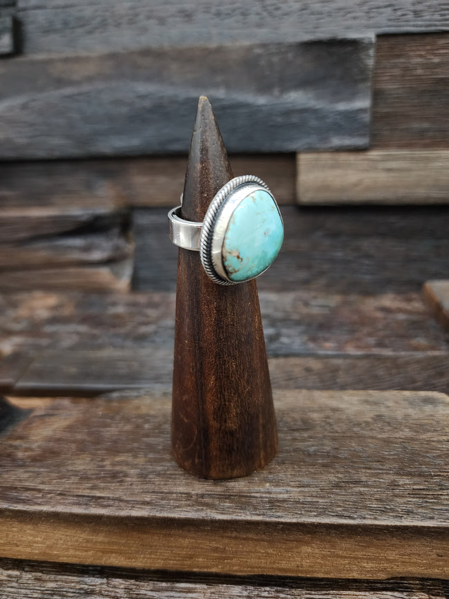 Leon Martinez Turquoise and Sterling Ring