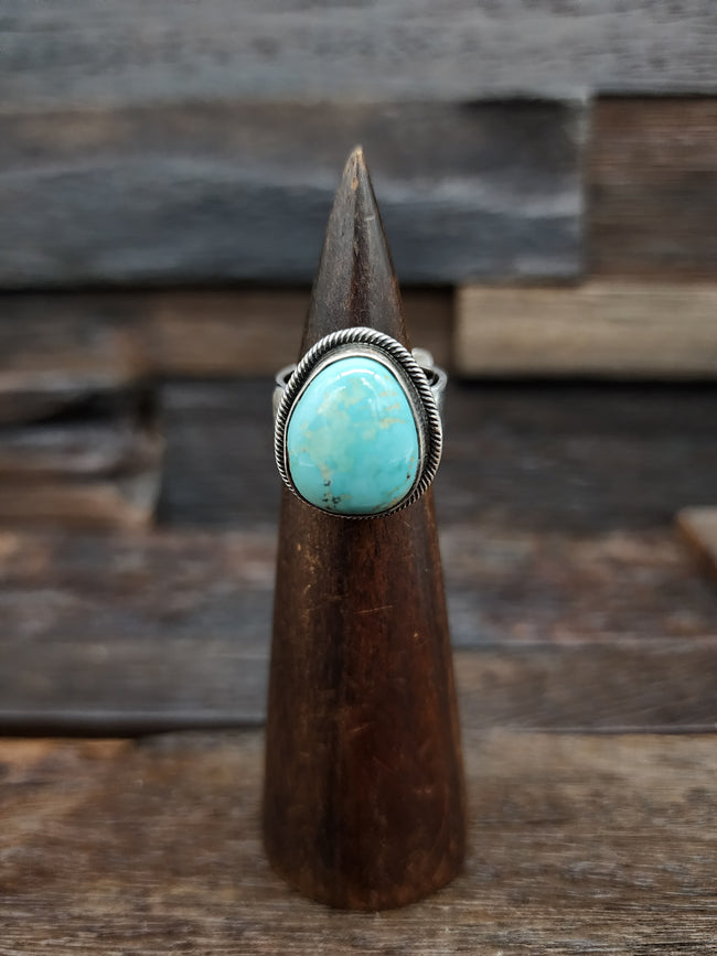 Leon Martinez Turquoise and Sterling Ring