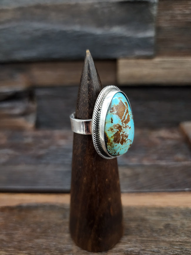 Leon Martinez Turquoise and Sterling Ring