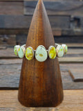 Teardrop Stones Palomino Cuff Bracelet by Elom Lewis 6 in.