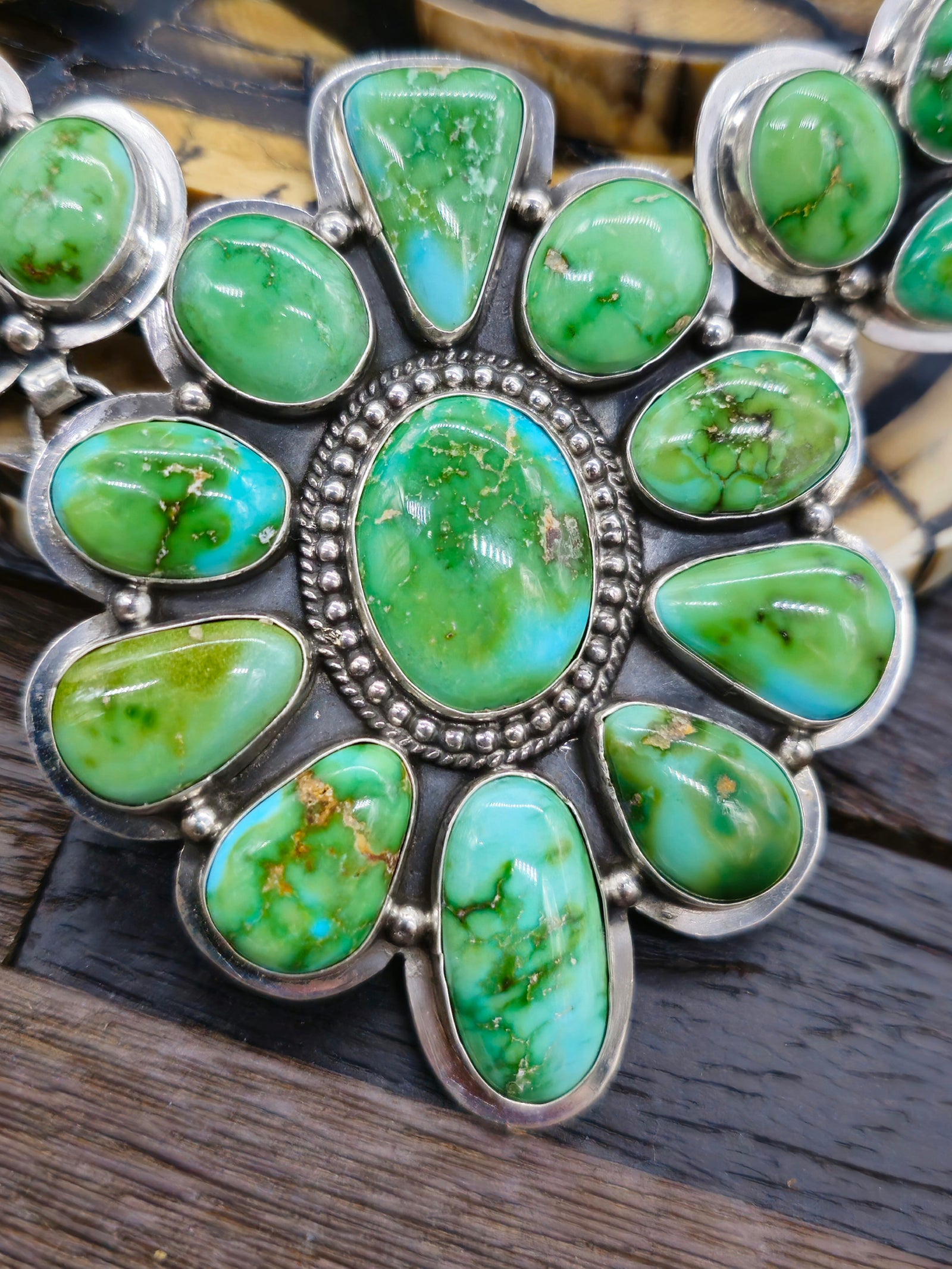 Sonoran Turquoise Cluster Necklace by E. Wylie