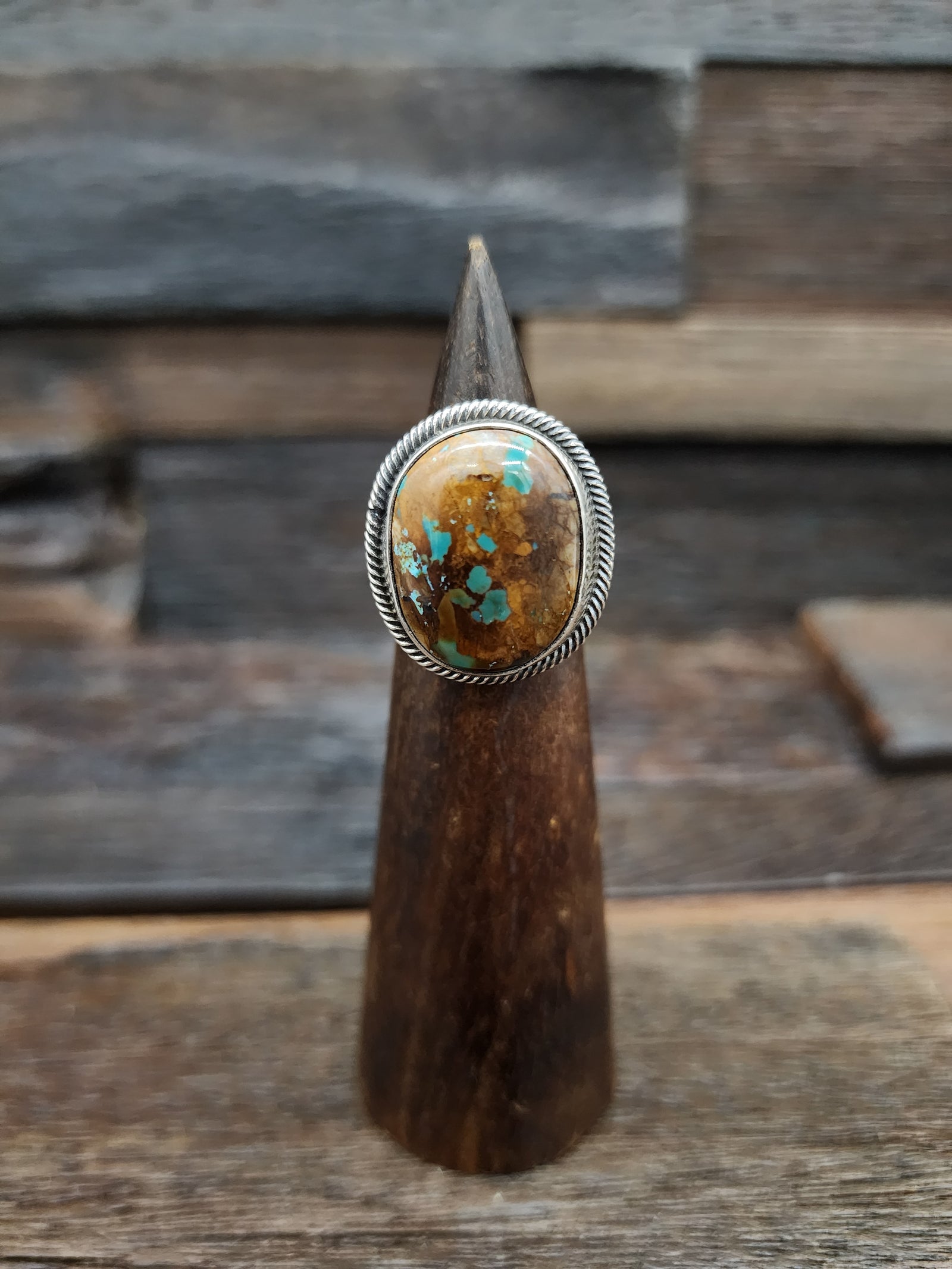 Leon Martinez Turquoise and Sterling Ring