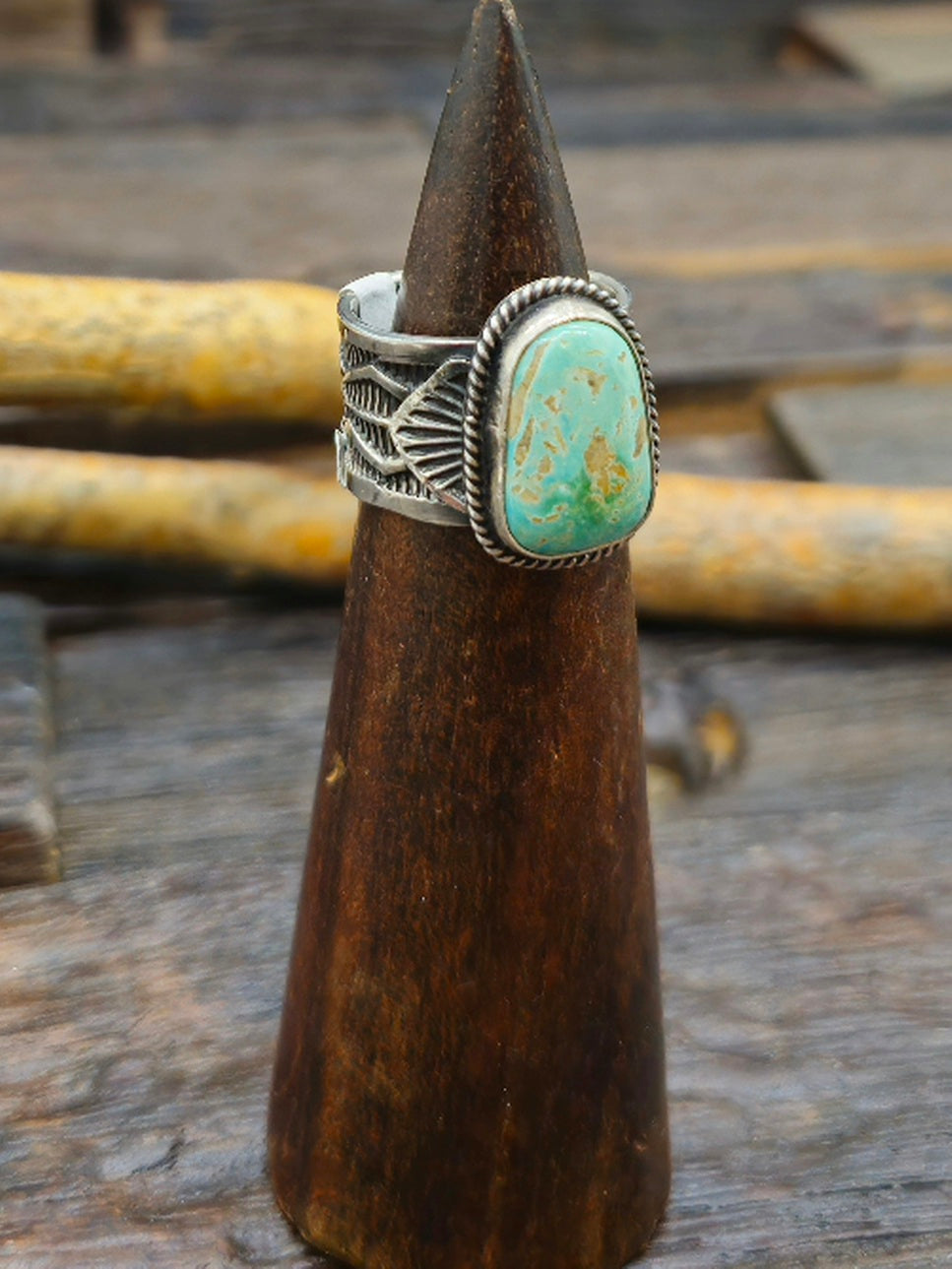 Sonoran Turquoise Ring by Sunshine Reeves Size 8.5