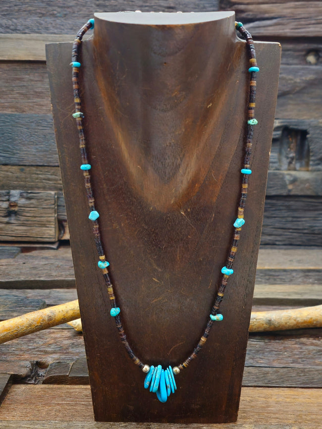 Turquoise and Heishi Necklace