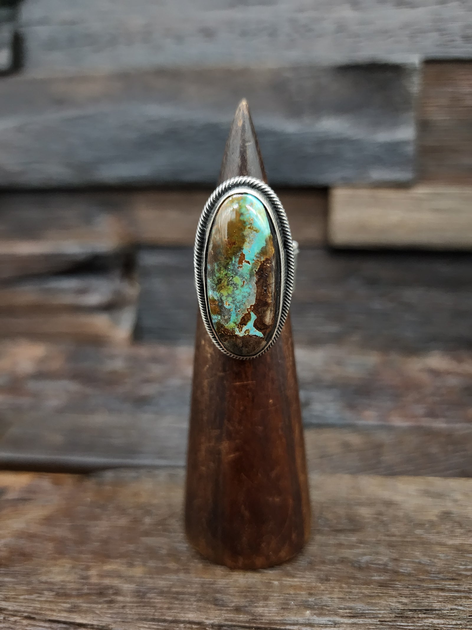 Jess Martinez Turquoise and Sterling Ring