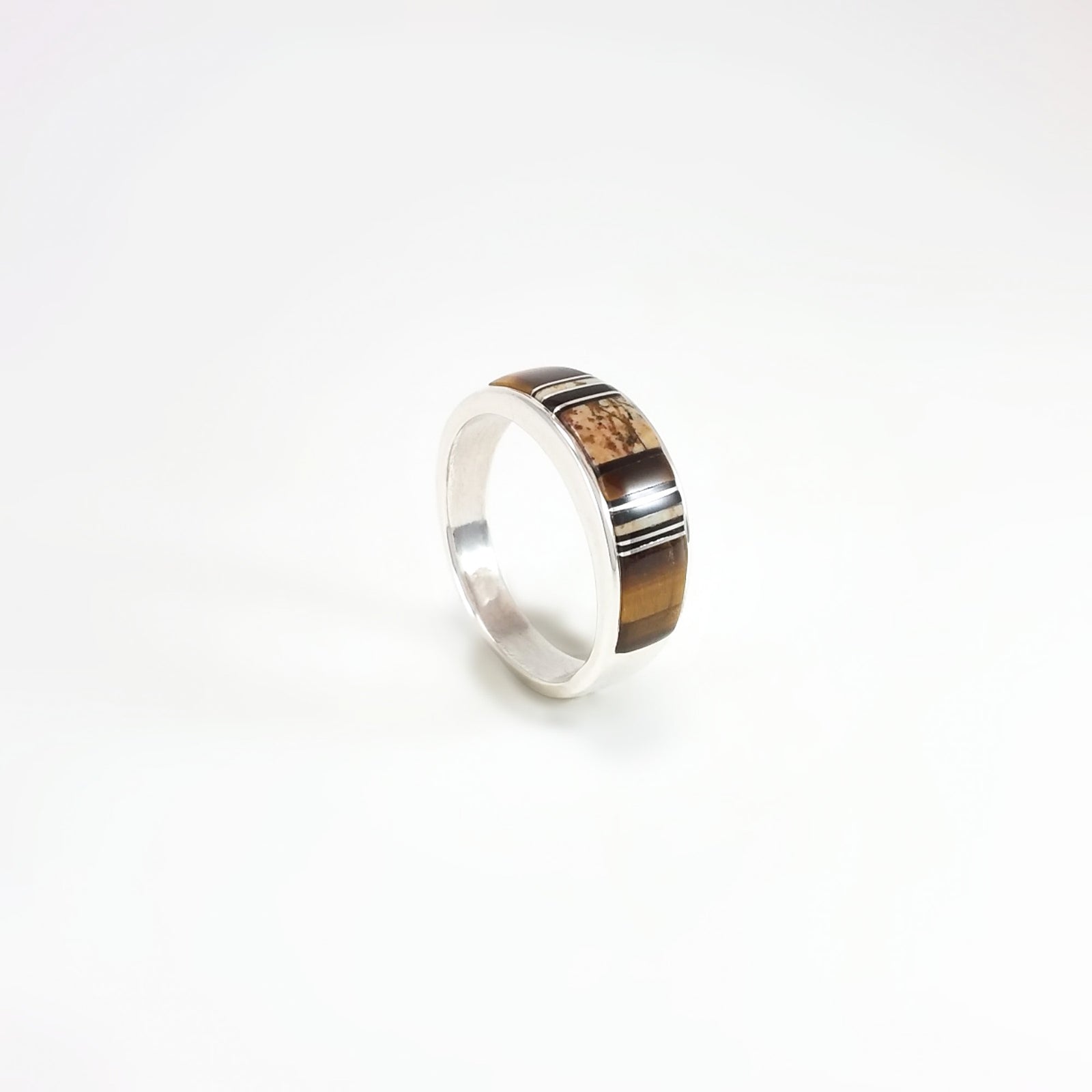 Jasper/Tiger Eye Inlay Ring