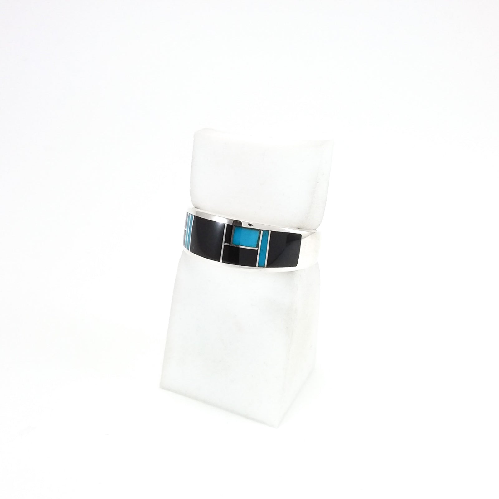 Jet/Turquoise Inlay Ring