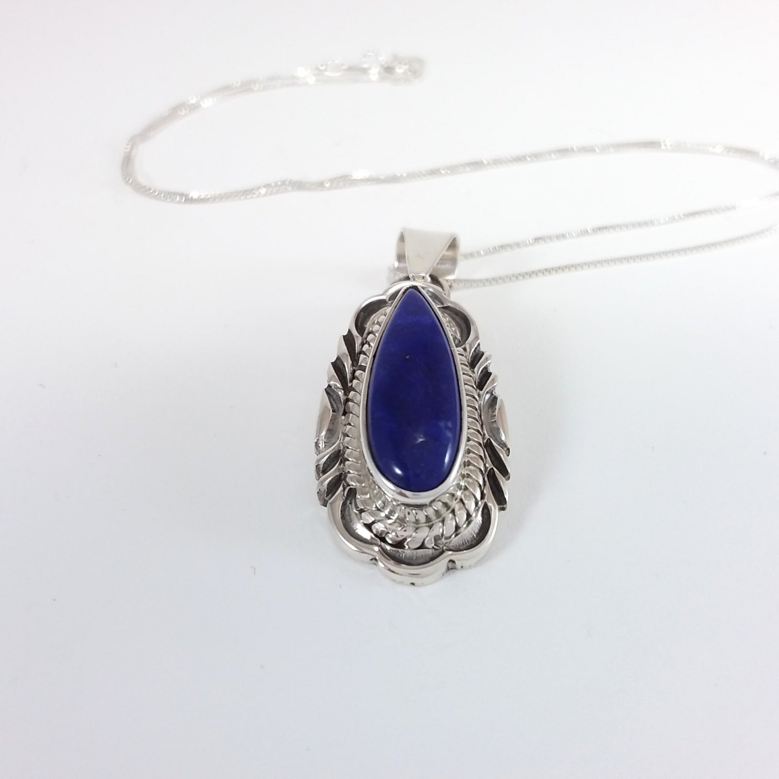 Virgil Chee lapis sterling silver pendant.