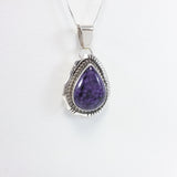 Navajo sugilite sterling silver pendant