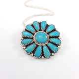 Zelda Begay turquoise sterling silver pin/pendant