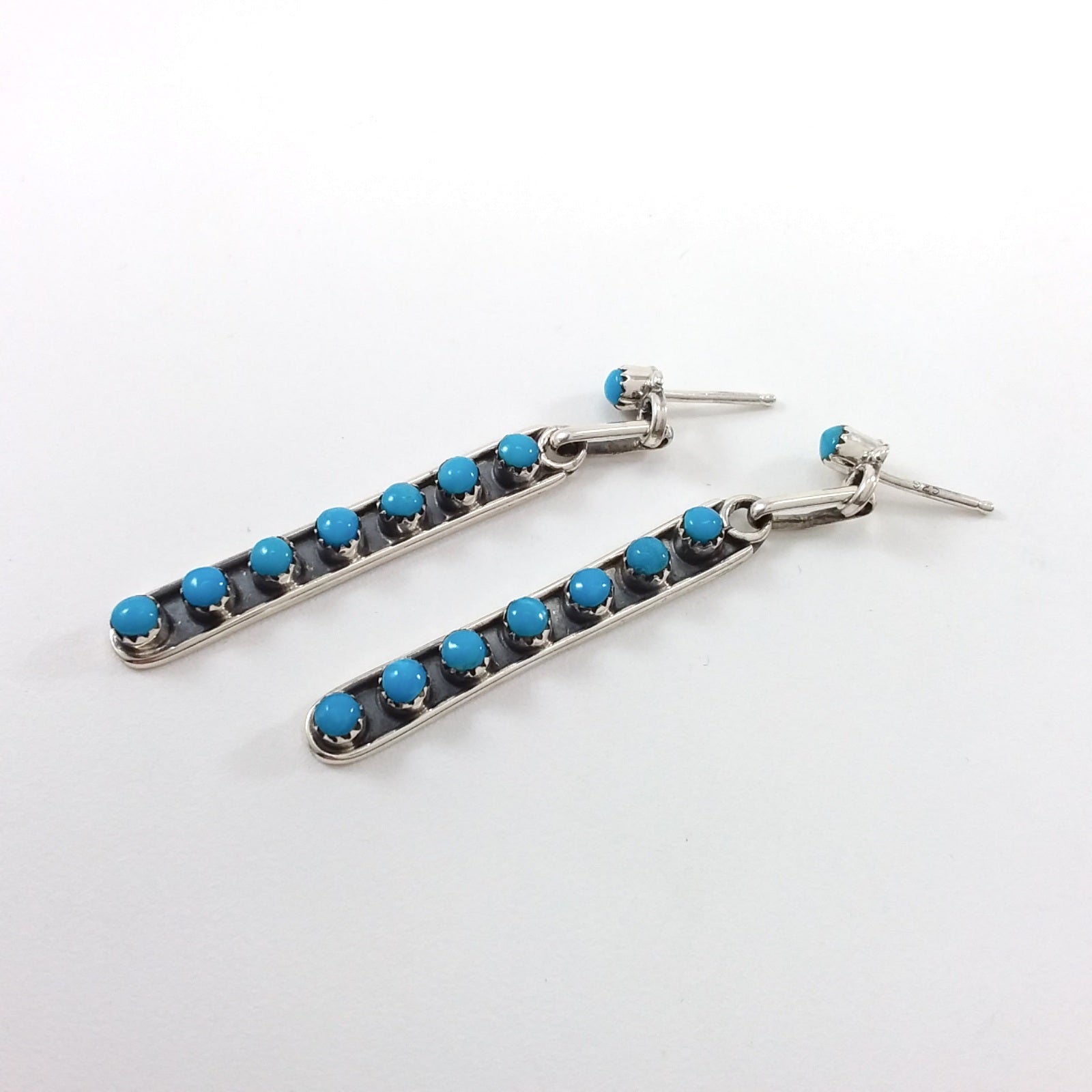 Zuni turquoise sterling silver earrings.