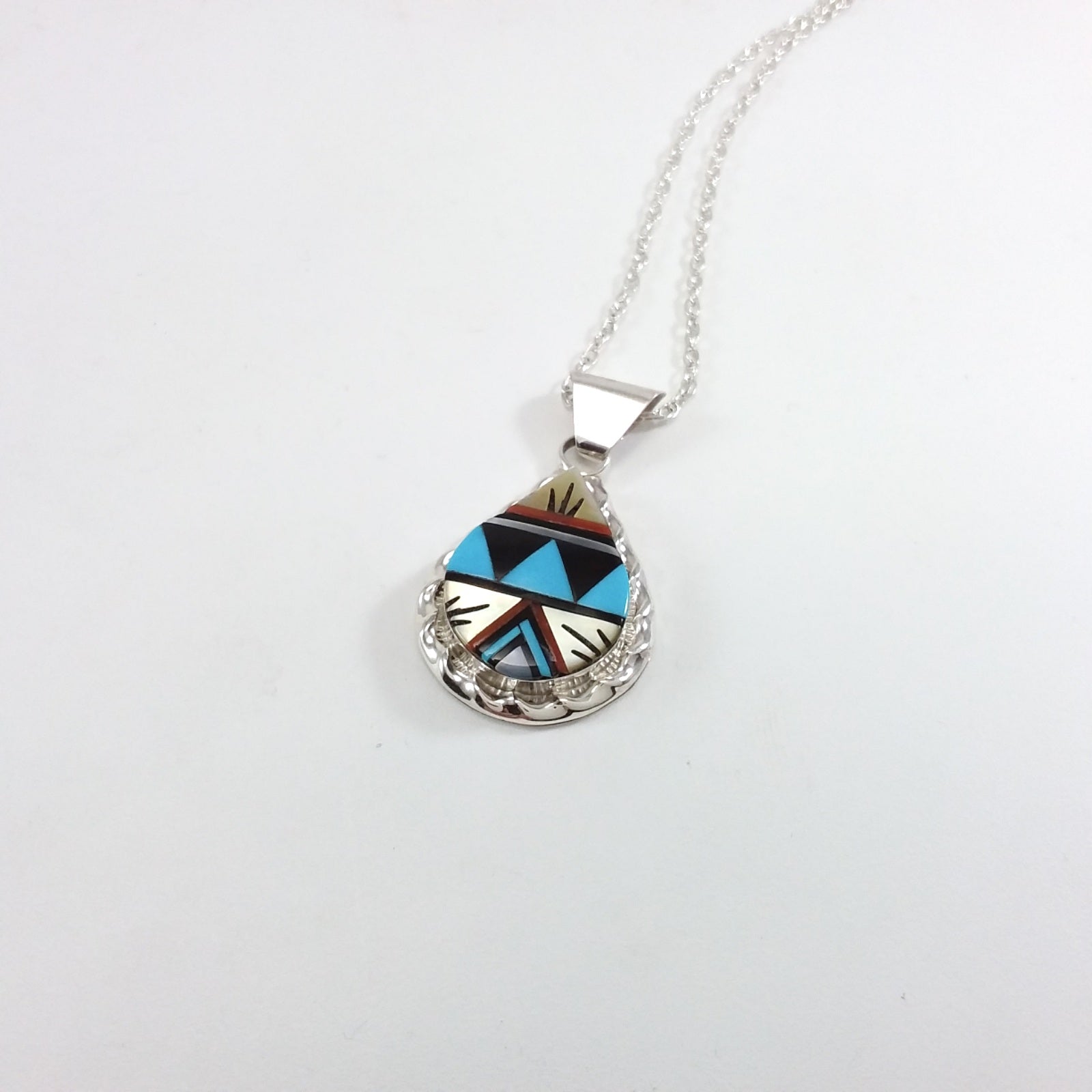 Zuni multi stone inlay pendant. 