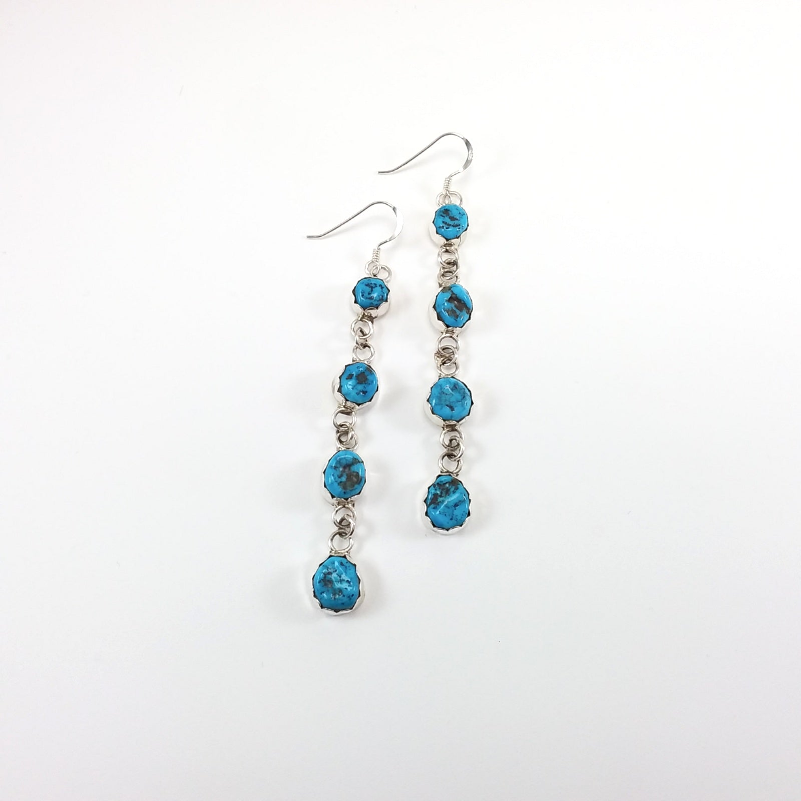 Navajo turquoise sterling silver earrings.