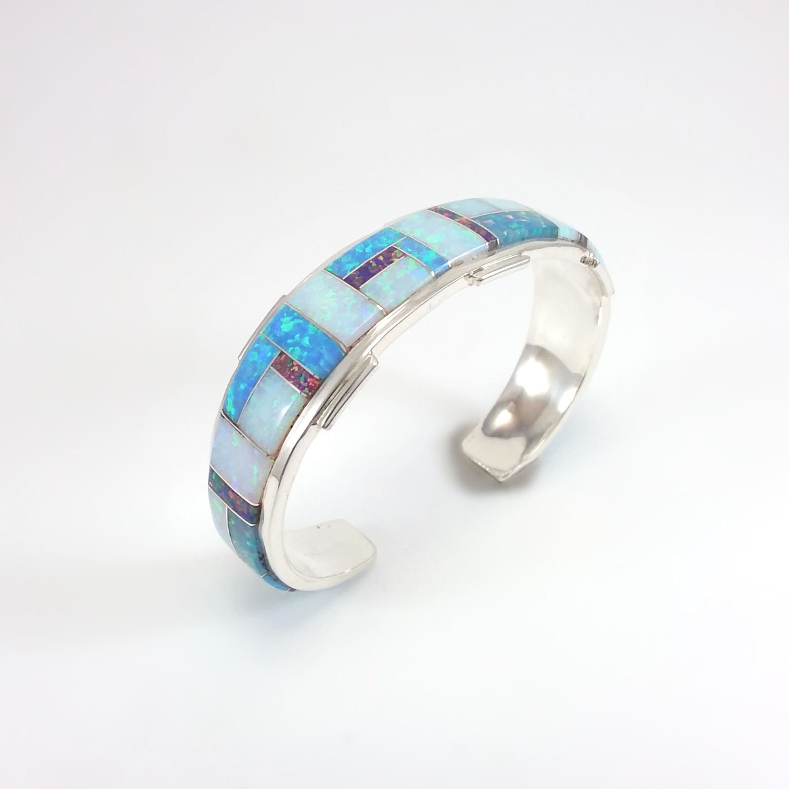 Edison Yazzie Opal Inlay Bracelet