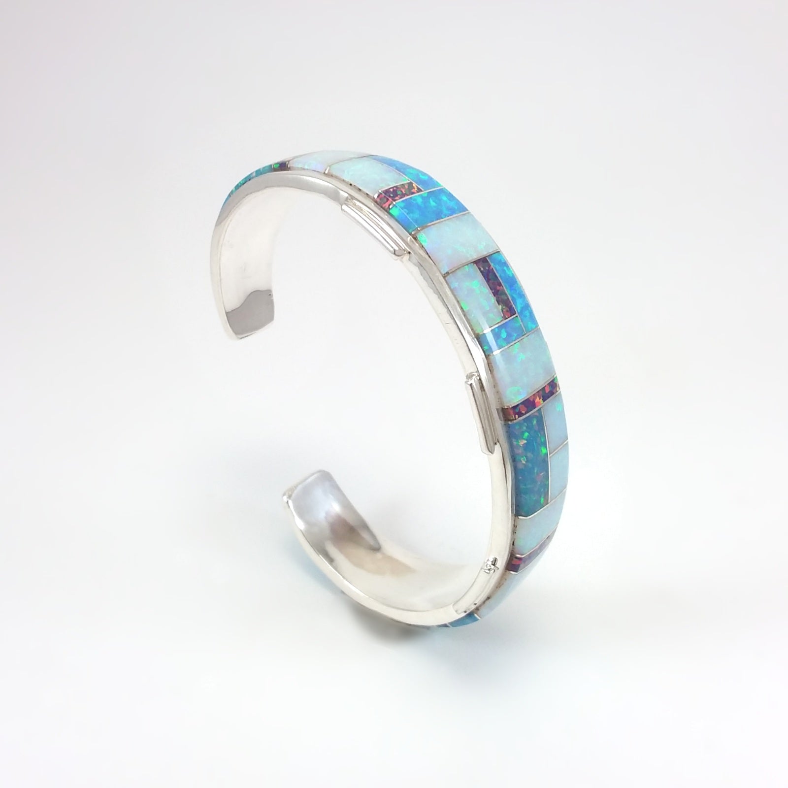 Edison Yazzie Opal Inlay Bracelet