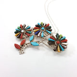 Vera Halusewa Zuni multi stone sterling silver pin/pendant.