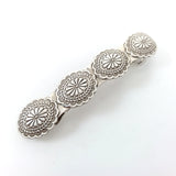 Navajo sterling silver stamped hair clip.