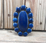 Freddie Maloney Navajo lapis sterling silver bracelet.