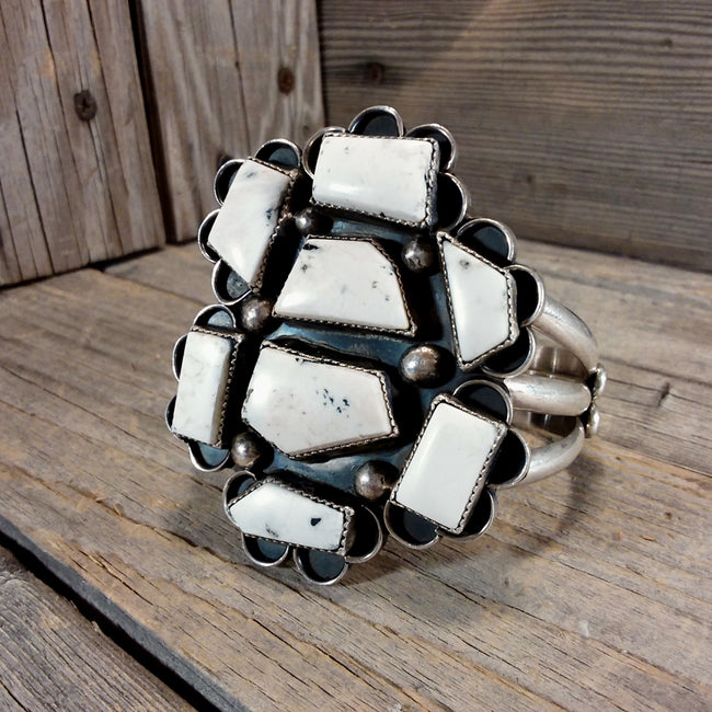 Navajo, white buffalo cuff, bracelet, Native American handcrafted cuff, Handmade Jewelry