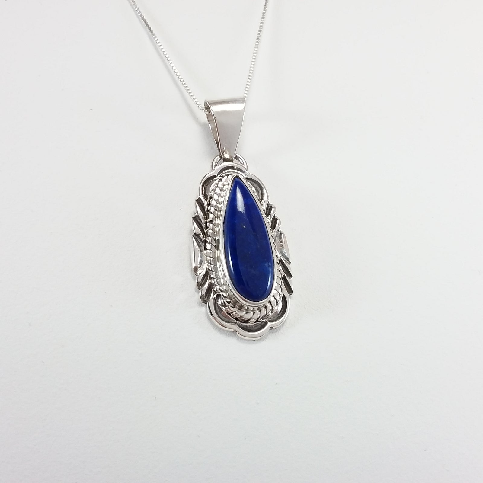 Virgil Chee lapis sterling silver pendant.