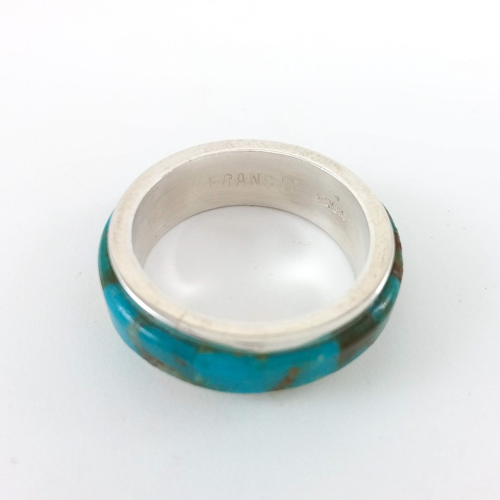 Turqouise Band Ring by Melvin Francis