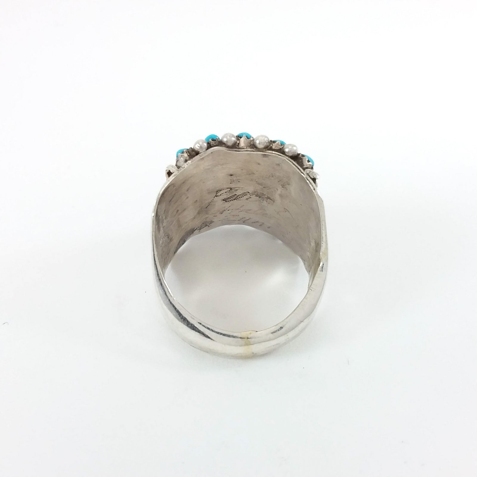 Turquoise Petit Point Ring by Peter Haldo III