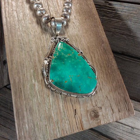 Thomas Francisco Turquoise Pendant – Santa Fe Silver Art