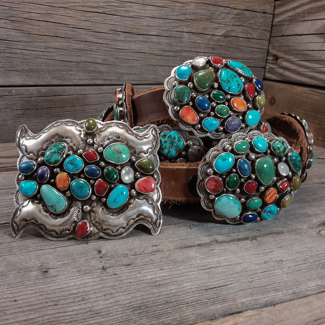 Navajo Multi Colored Concho Belt