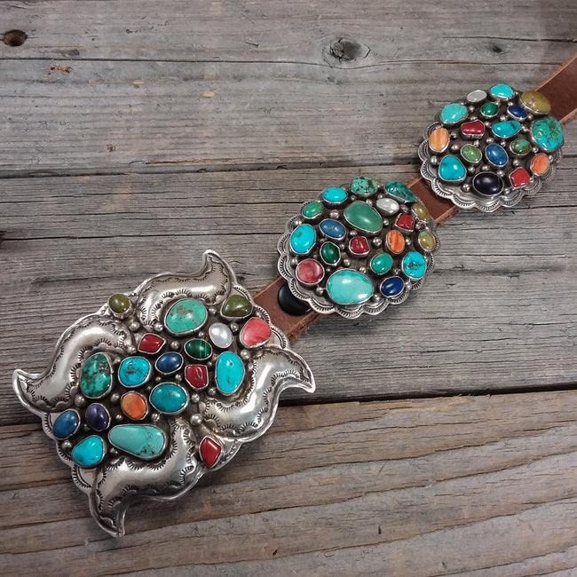 Navajo Multi Colored Concho Belt