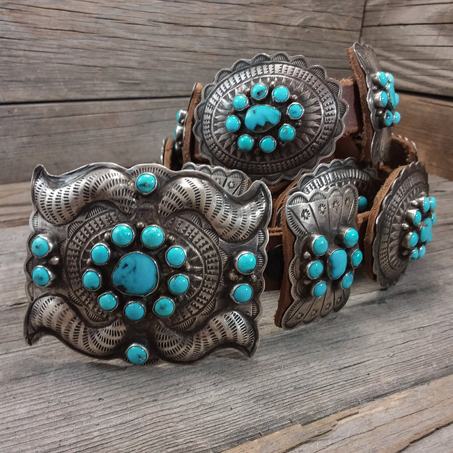 Dan Martinez Turquoise Concho Belt