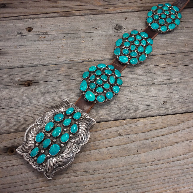 Turquoise Cluster Concho Belt