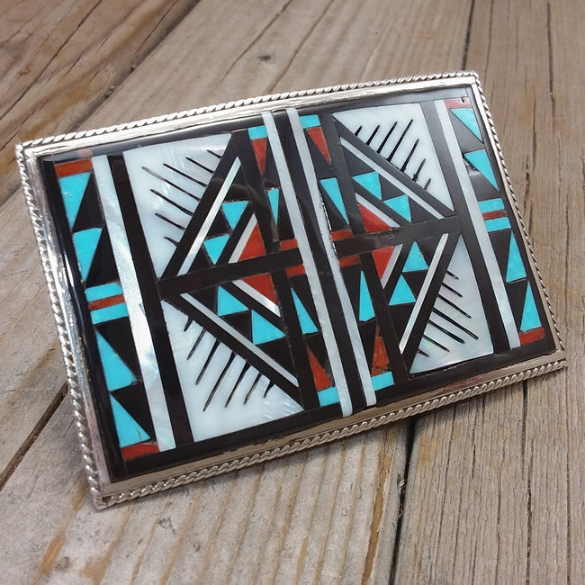 Zuni Inlay Belt Buckle