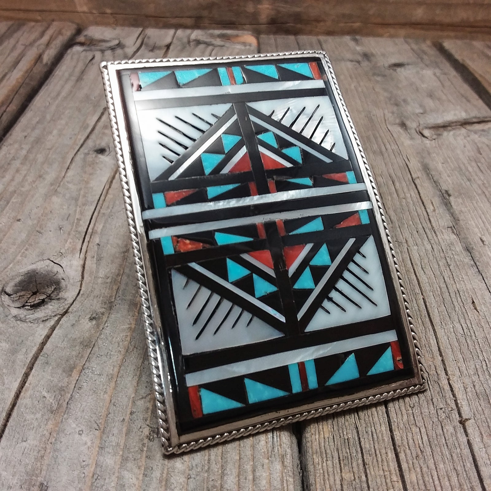 Zuni Inlay Belt Buckle