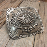 Silver Stamped Buckle By Thomas Charlie